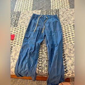 AERIE Blue Cargo Pants